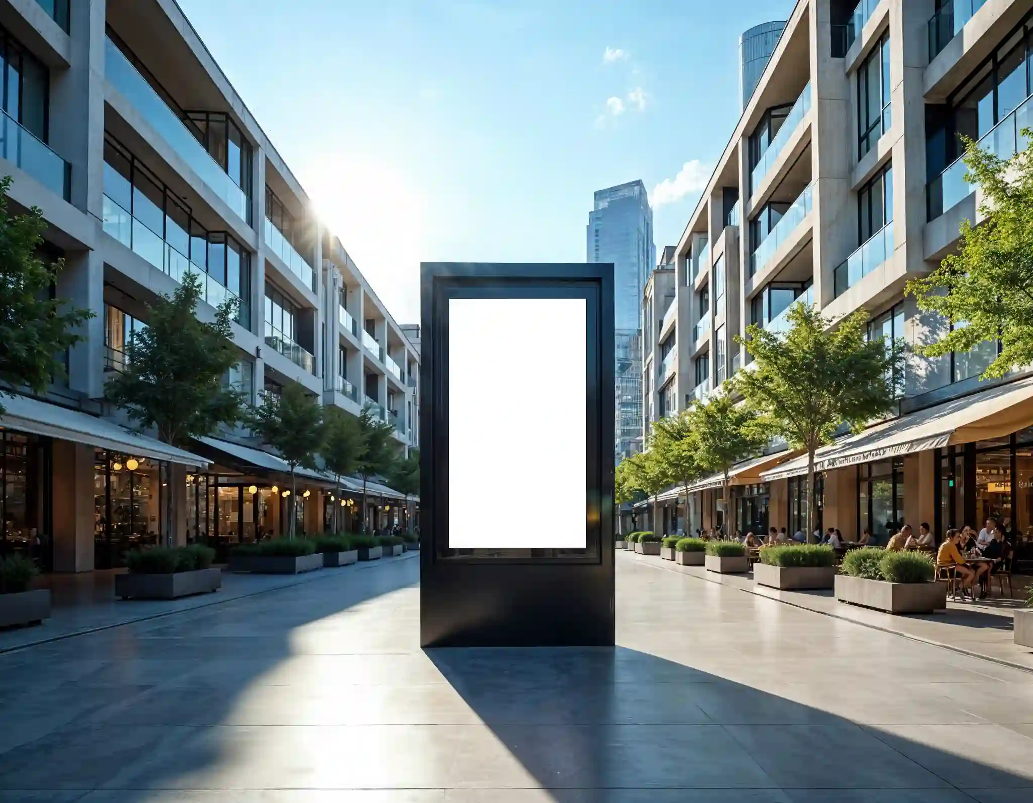 Espacio de publicidad exterior en valla, listo para un anuncio en calle urbana.